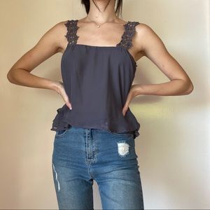 flowy top with lace straps